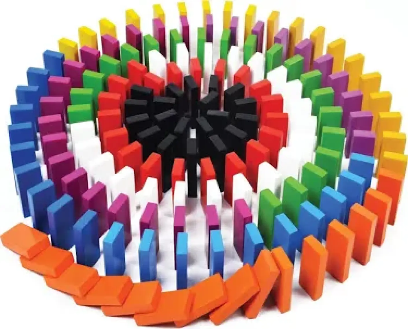 Circle Toys 100 Parça Renkli Ahşap Domino Seti