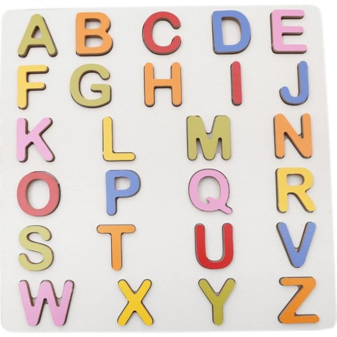 Hamaha Wooden Toys Doğal Ahşap Eğitici Oyuncak Renkli Kabartmalı Harfler HMH-116
