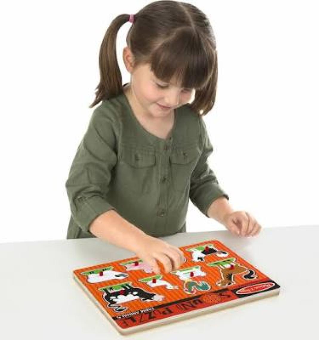 Melissa&Doug Ahşap Sesli Yapboz - Çiftlik Hayvanları