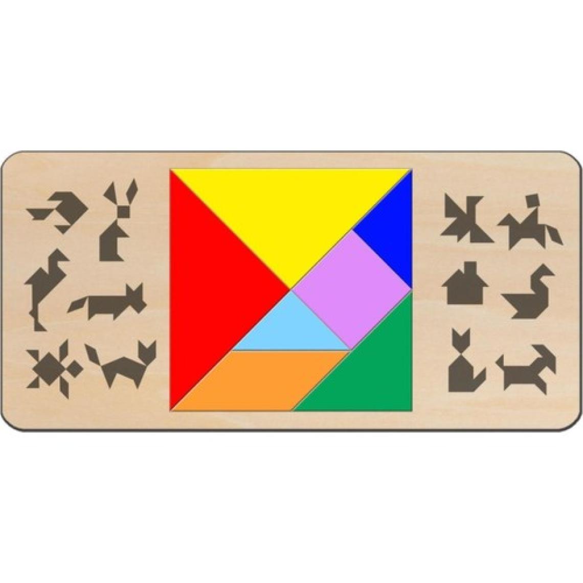 Hellove Ahşap Tangram Zeka Oyunu Strateji Eğitici Zeka Geliştirici Oyun