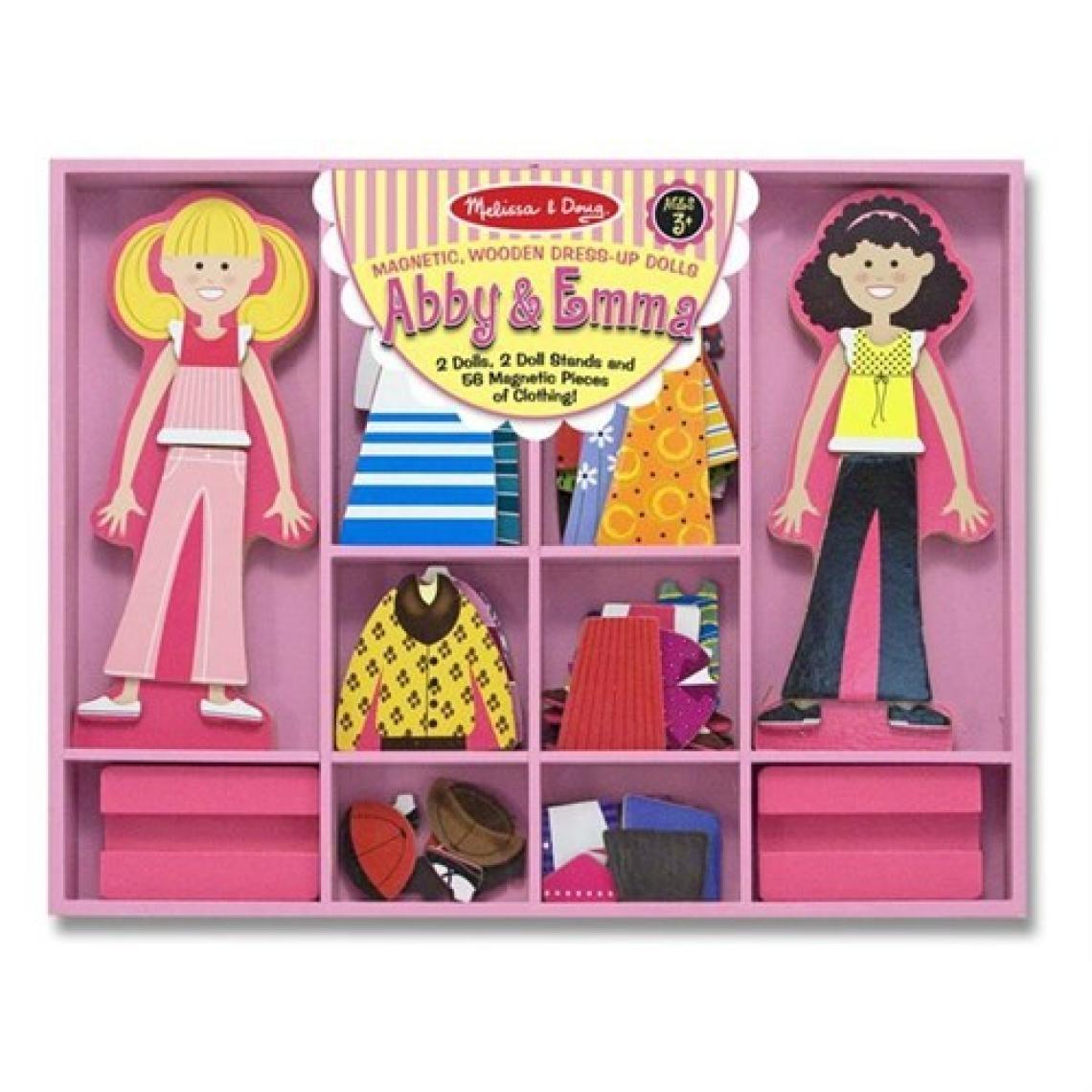 Melissa&Doug Ahşap Mıknatıslı Giydirme - Abby İle Emma