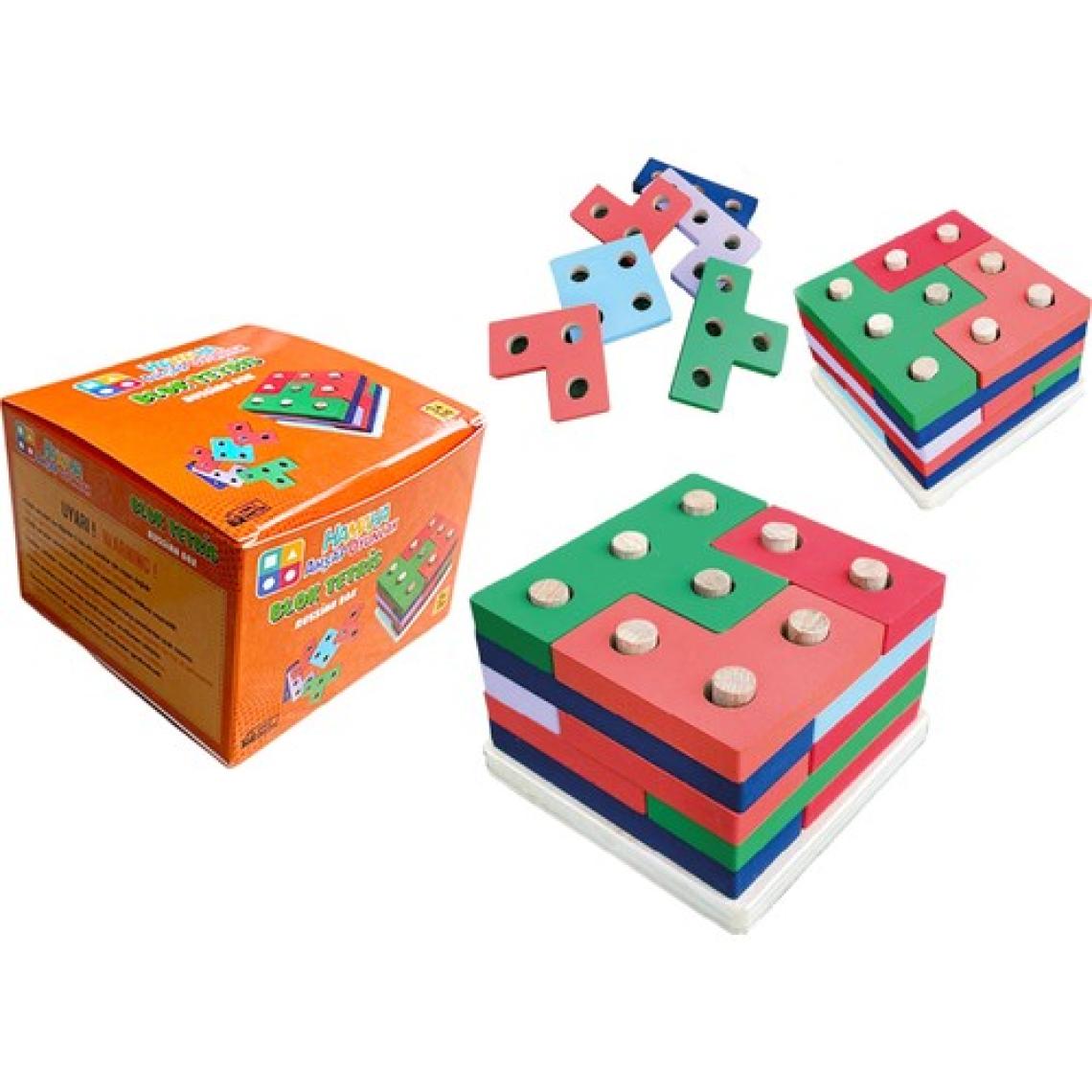 Hamaha Eğitici Ahşap Oyuncak Blok Tetris Yerleştirme Oyunu Russian Box