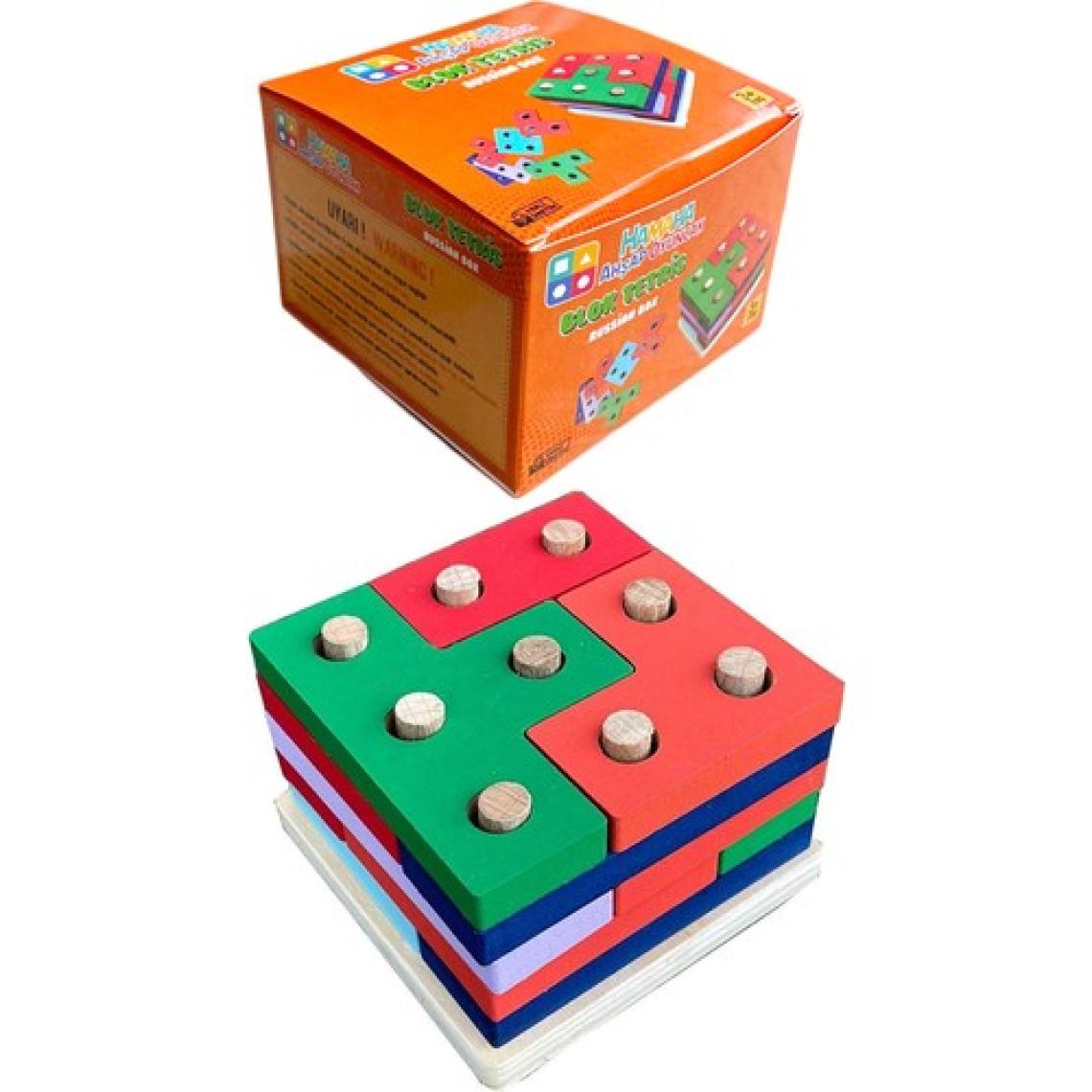 Hamaha Eğitici Ahşap Oyuncak Blok Tetris Yerleştirme Oyunu Russian Box