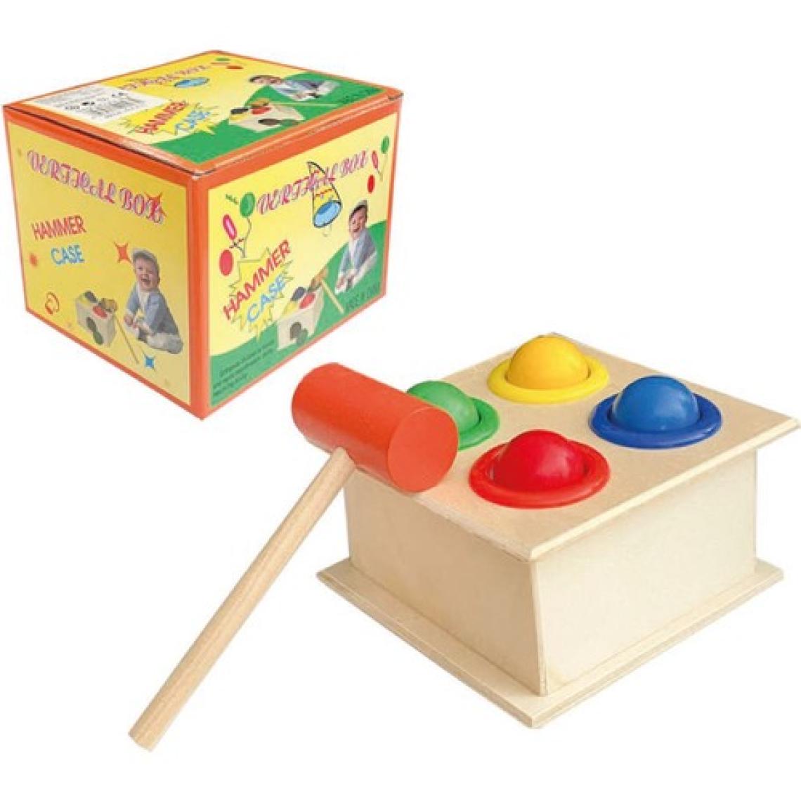 Hamaha Wood Kids Ahşap 4'lü Çekiç Oyunu Hammer Case Çekiçli Tak Çak Oyunu