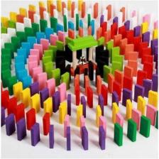 Onetick Ahşap 360 Parça Domino Taşları Dizme Oyunu