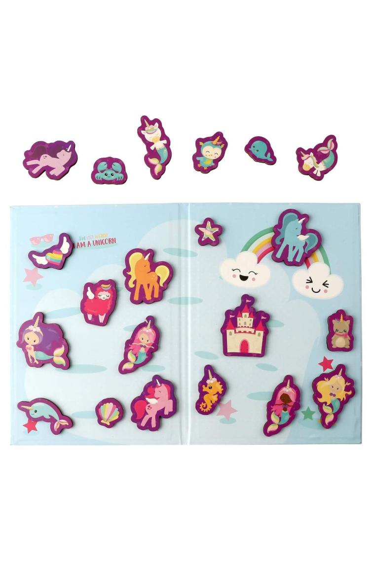 Rossie Ahşap Mıknatıslı Unicorn Oyun Seti (Manyetik Oyun Alanı)