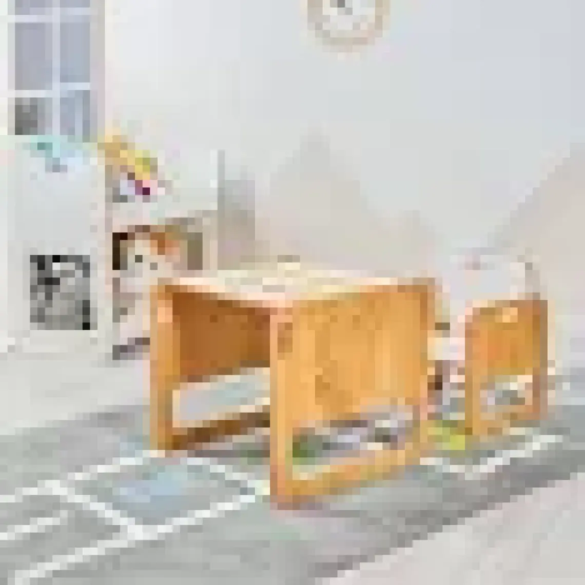 Minera 0-18 Ay Serçe Ahşap Montessori Çocuk Oyun, Çalışma ve Aktivite Masası ve Sandalyesi
