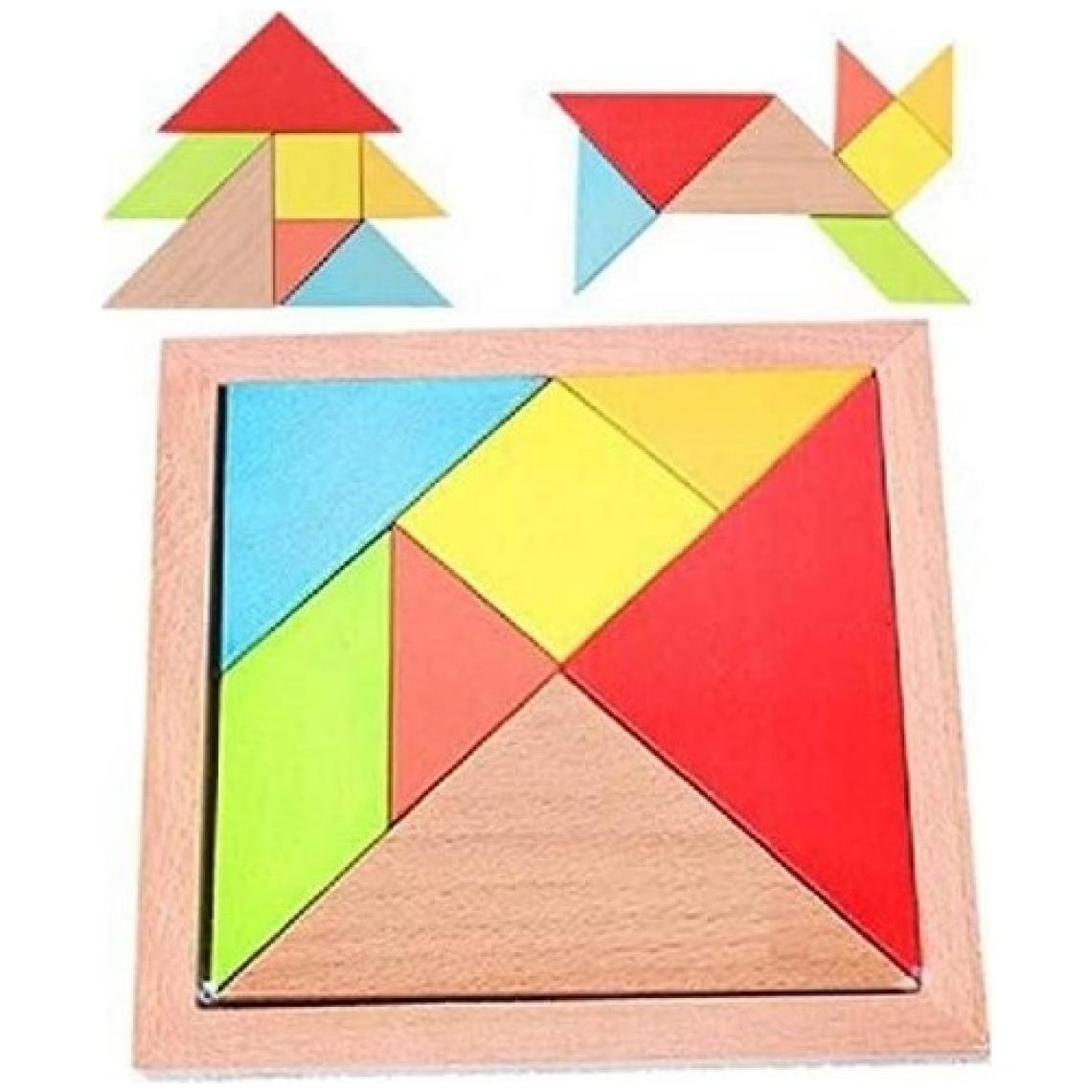 Hamaha Wooden Toys Doğal Ahşap Eğitici Oyuncak 7 Parça Büyük Tangram
