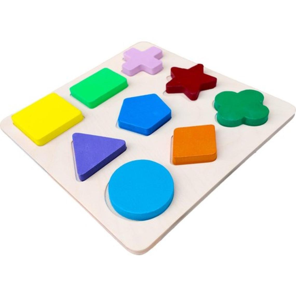 Hamaha Wooden Toys Doğal Ahşap Eğitici Oyuncak Yıldız Geometrik Şekiller Renkli Bultak HMH-086
