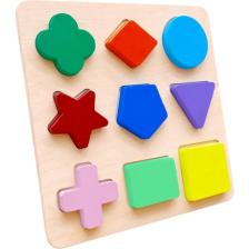 Hamaha Wooden Toys Doğal Ahşap Eğitici Oyuncak Yıldız Geometrik Şekiller Renkli Bultak HMH-086