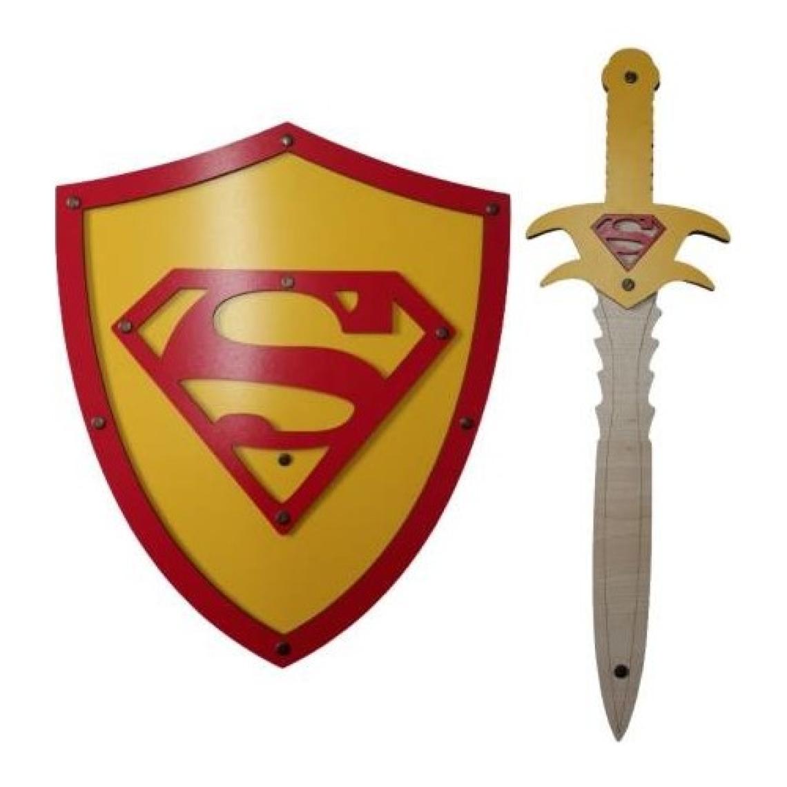 Ahtek Ahşap Oyuncak Seti 2’li Superman Kalkanı ve Kılıcı