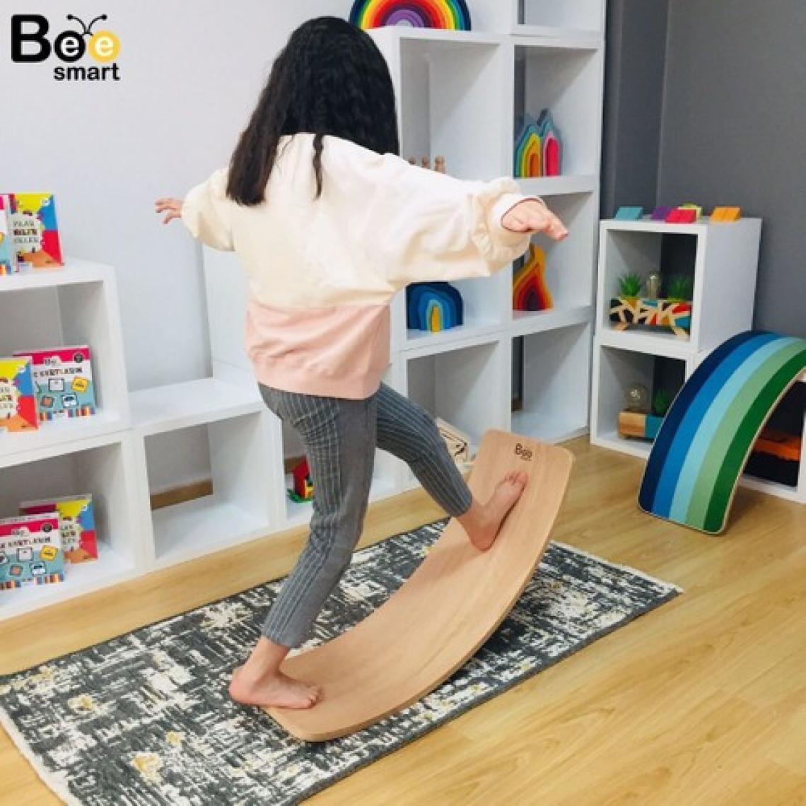 Bee Smart Denge Tahtası Natural Büyük Boy - Doğal Ahşap