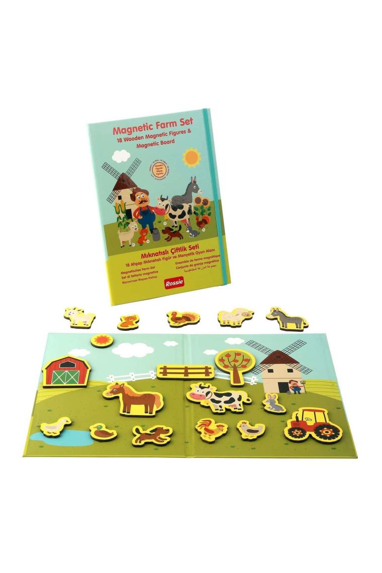 Ahşap Mıknatıslı Çiftlik Oyun Seti (manyetik Oyun Alanı)