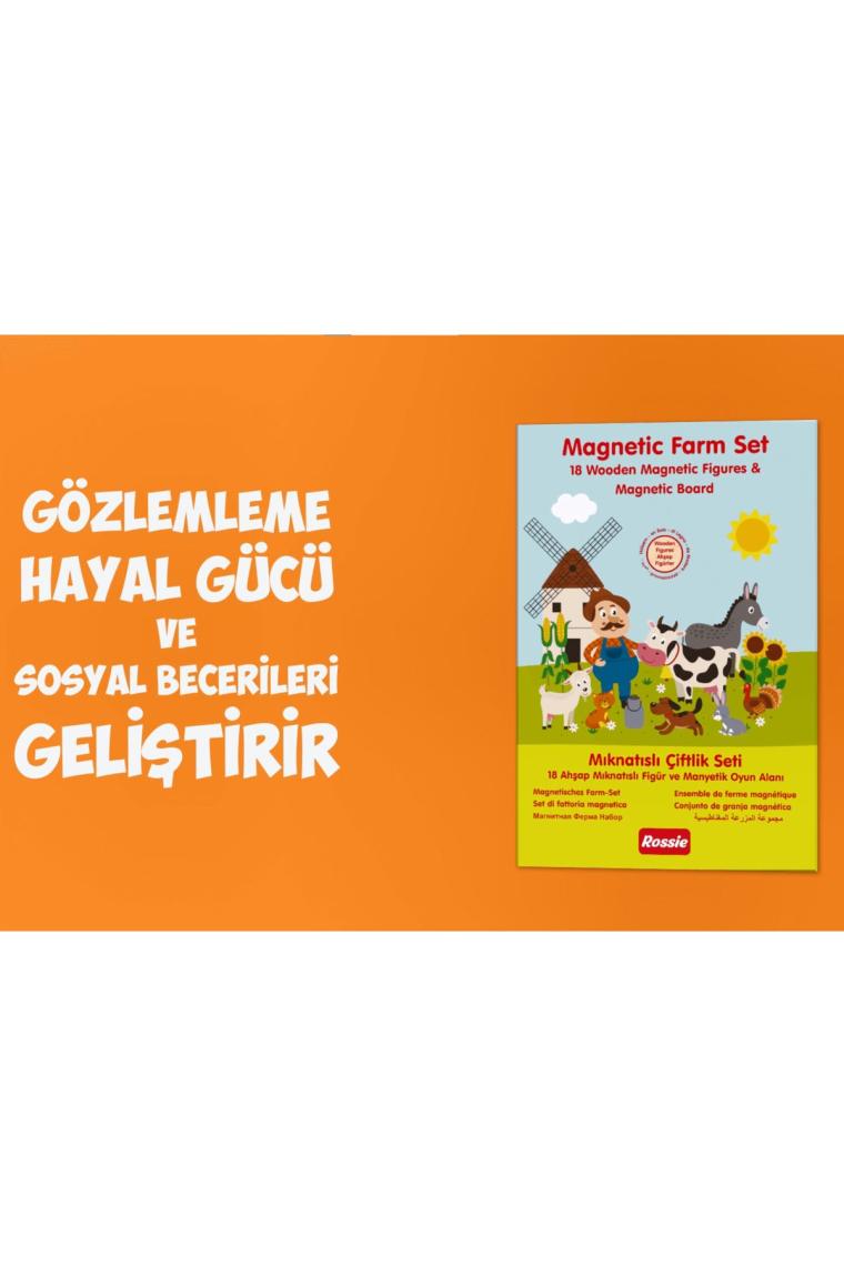Ahşap Mıknatıslı Çiftlik Oyun Seti (manyetik Oyun Alanı)