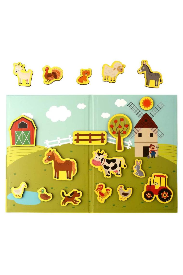 Ahşap Mıknatıslı Çiftlik Oyun Seti (manyetik Oyun Alanı)