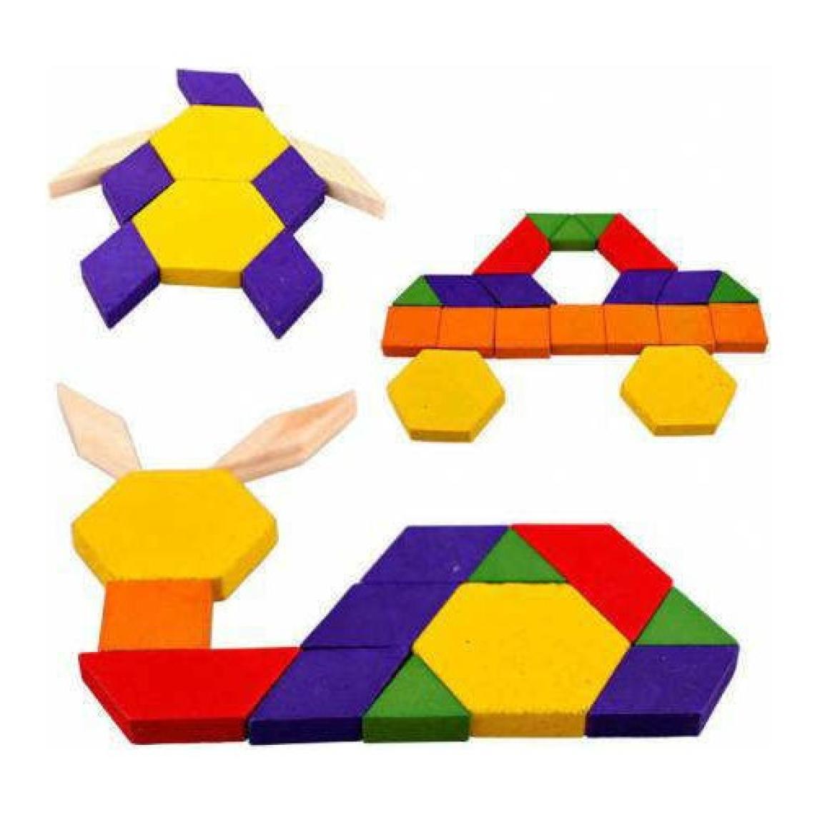 Trend 125 Parça Ahşap Eğitici Tangram Puzzle Blok Seti