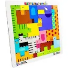 Hamaha Eğitici Ahşap Oyuncak Mini Hayvanlar Animals Puzzle Yapboz Bultak Tetris