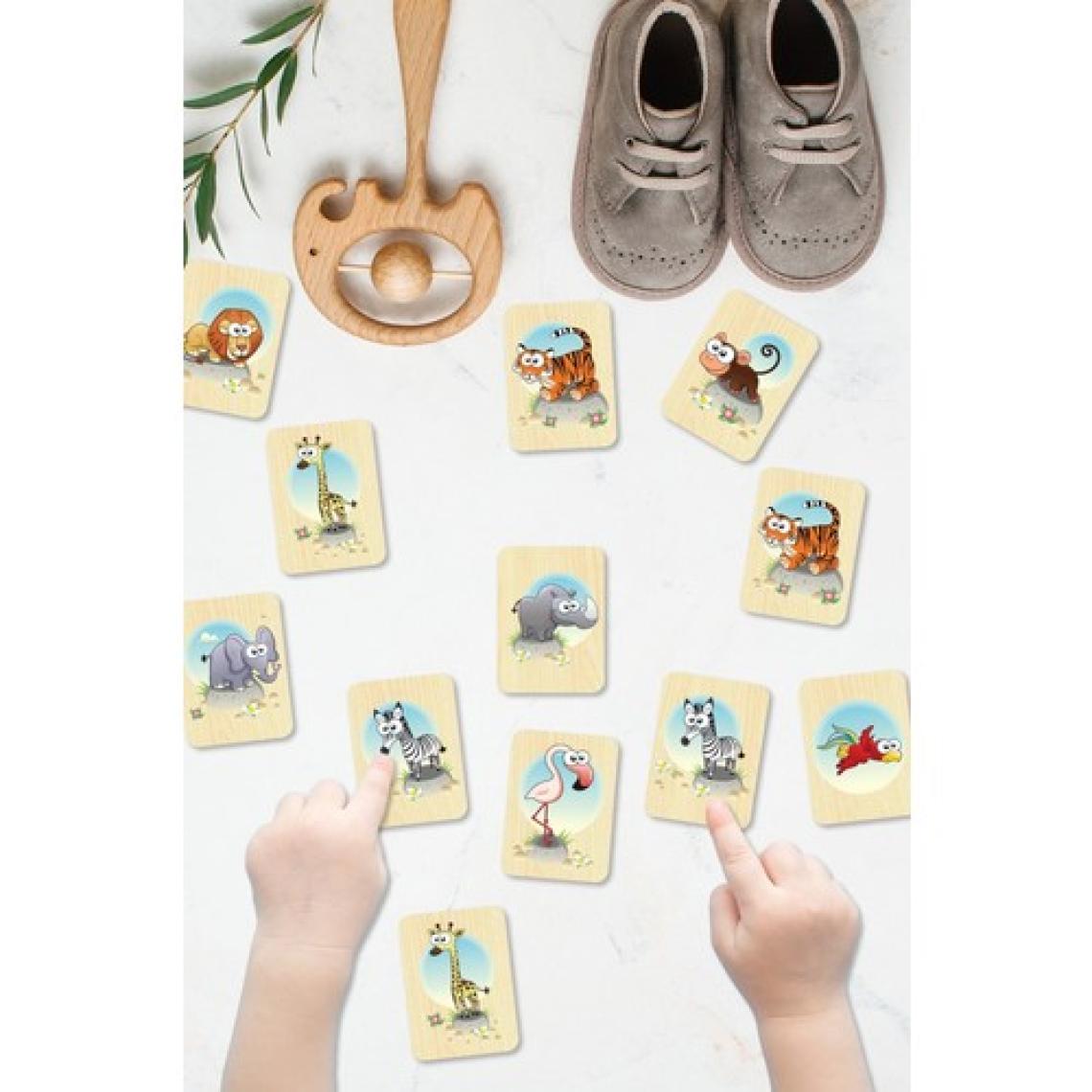 Saltan Art Hayvanları Öğreniyorum Ahşap Eşleştirme Kartları Hafıza Zeka Oyunu Ahşap Eğitici Puzzle Montessori, Waldorf, Reggio Emilia Modellerine Uygun