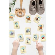 Saltan Art Hayvanları Öğreniyorum Ahşap Eşleştirme Kartları Hafıza Zeka Oyunu Ahşap Eğitici Puzzle Montessori, Waldorf, Reggio Emilia Modellerine Uygun