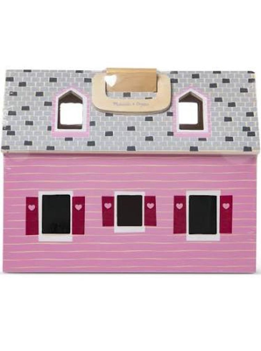 Melissa & Doug Ahşap Taşınabilir Küçük Mobilyalı Ev