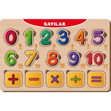 Maketçiniz Ahşap Bul Tak Eğitici Yapboz Sayılar