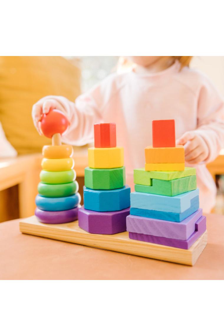 Melissa&Doug Ahşap Geometrik Kuleler