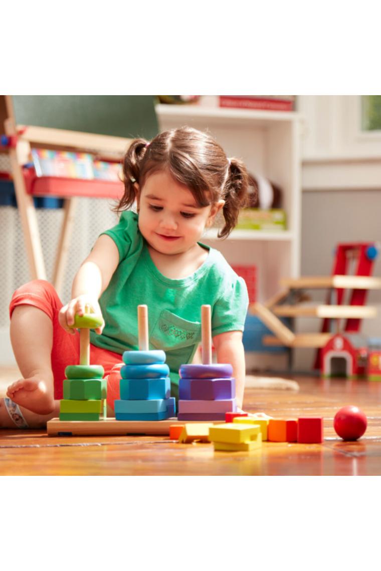 Melissa&Doug Ahşap Geometrik Kuleler