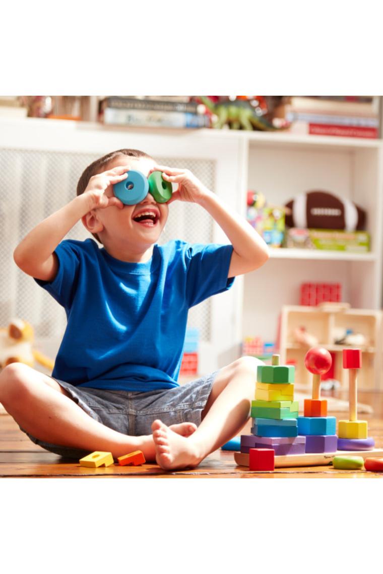 Melissa&Doug Ahşap Geometrik Kuleler