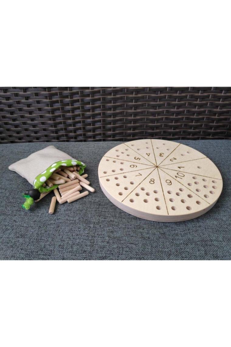 Ankebut Montessori 25CM Daire Sayıları ve Miktarlarını Öğreniyorum Oyunu