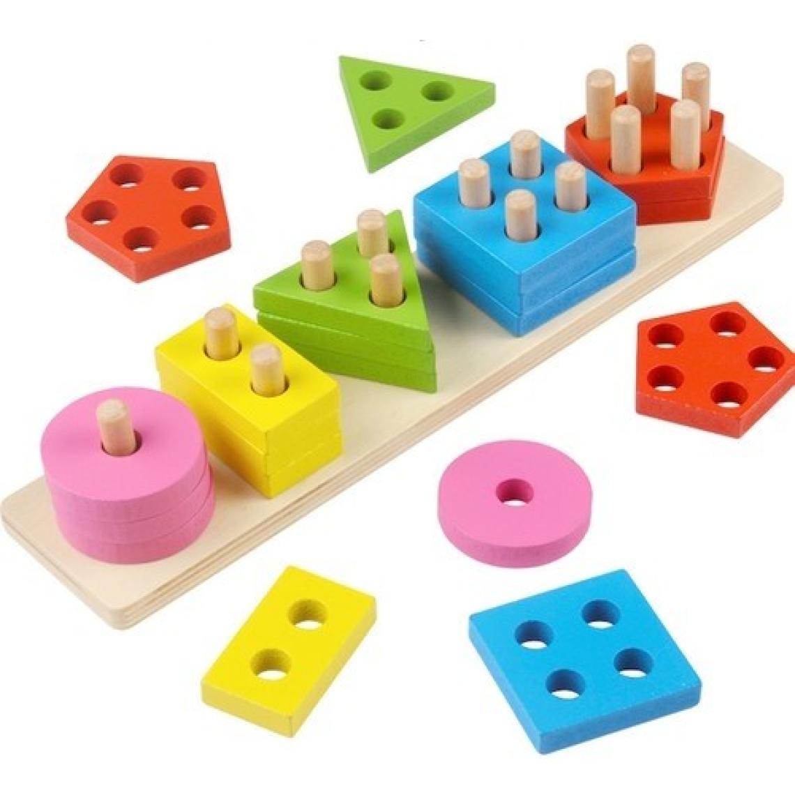 Sinka Ahşap 5'li Geometrik Şekil Eğitici Oyuncak