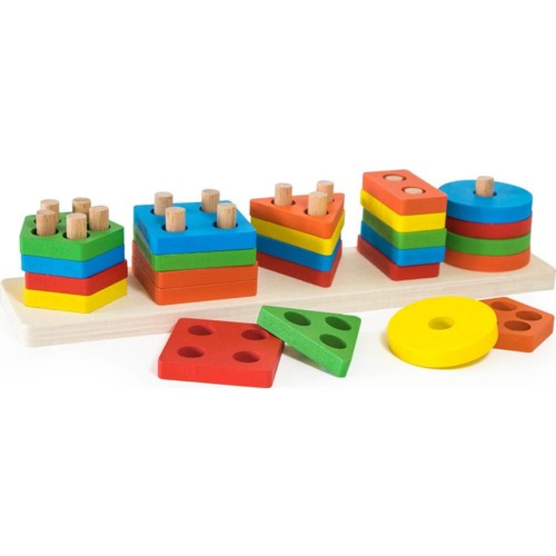 Sinka Ahşap 5'li Geometrik Şekil Eğitici Oyuncak