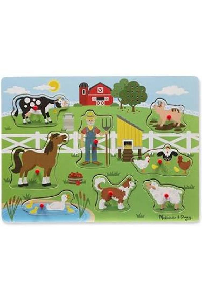Melissa&Doug Ahşap Sesli Yapboz- Old Macdonal's Farm