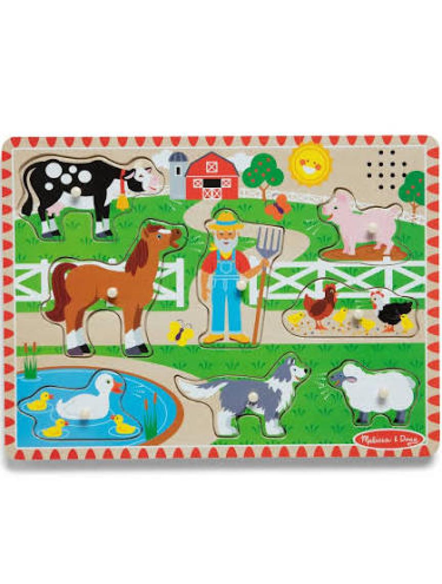 Melissa&Doug Ahşap Sesli Yapboz- Old Macdonal's Farm