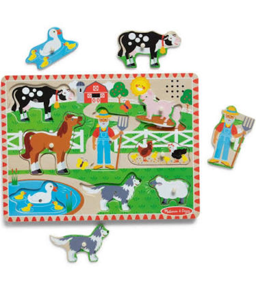 Melissa&Doug Ahşap Sesli Yapboz- Old Macdonal's Farm