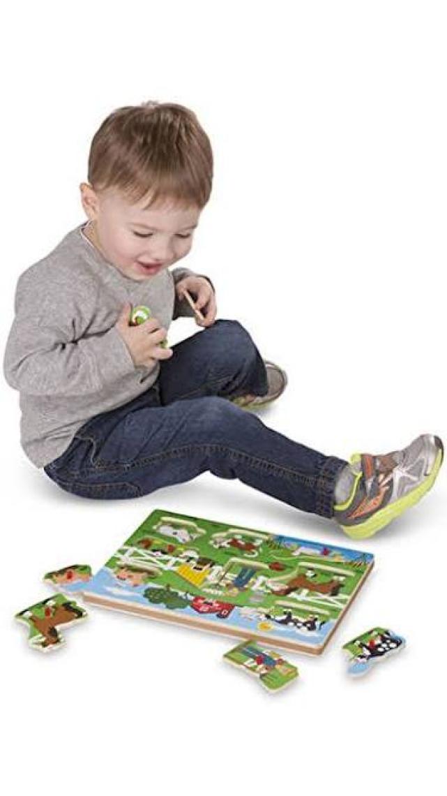 Melissa&Doug Ahşap Sesli Yapboz- Old Macdonal's Farm