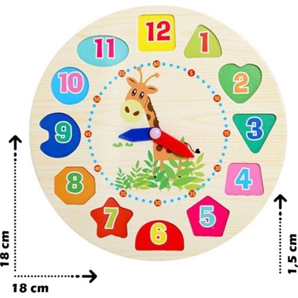 Hamaha Wooden Toys Ahşap Eğitici Geliştirici Renkli Ipe Dizme Saat Oyuncak