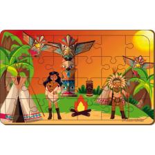 Maketçiniz Kızılderili 24 Parça Ahşap Puzzle