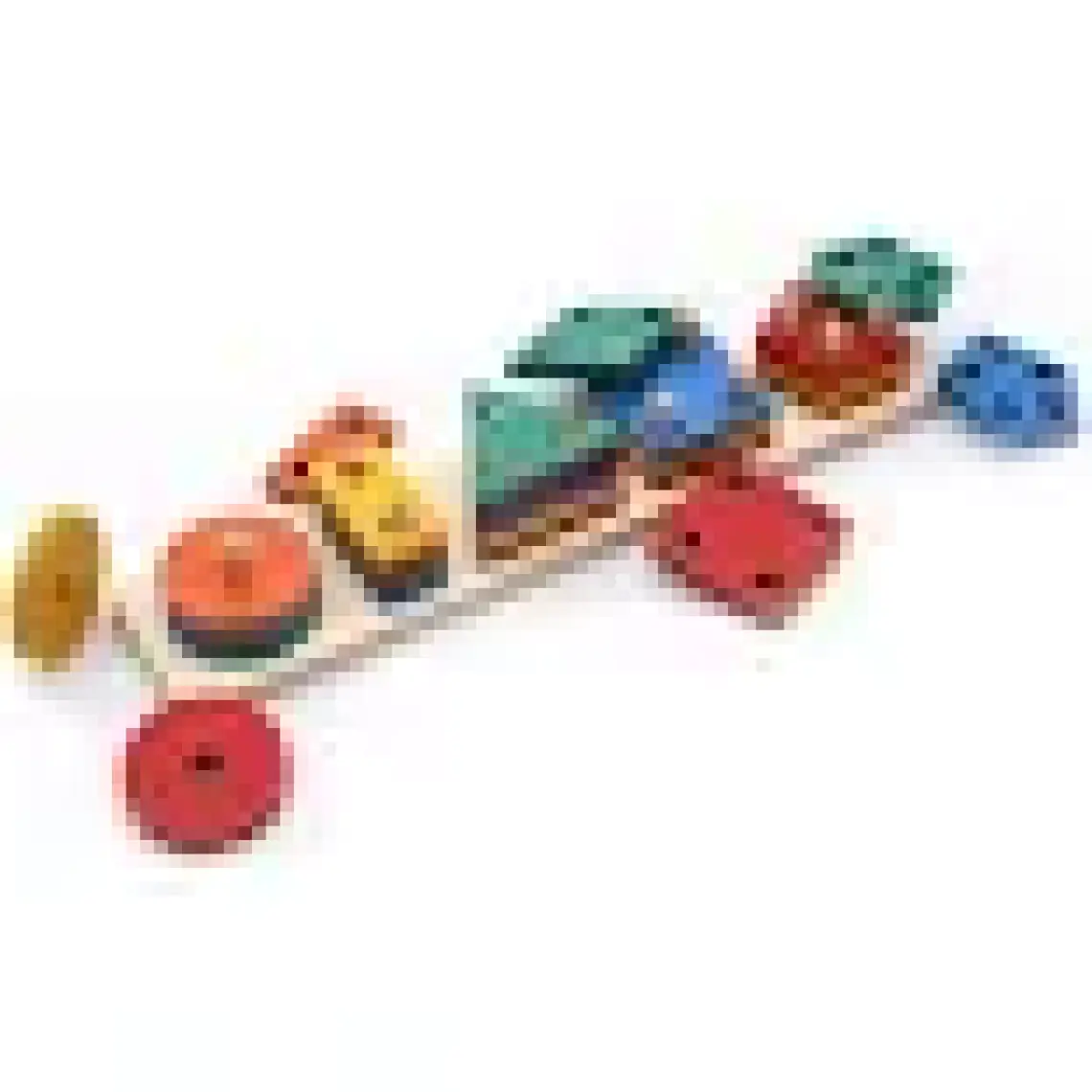 Hamaha Wooden Toys Doğal Ahşap Eğitici Oyuncak Dikdörtgen 5'li Sütun Geometrik Şekil HMH-055
