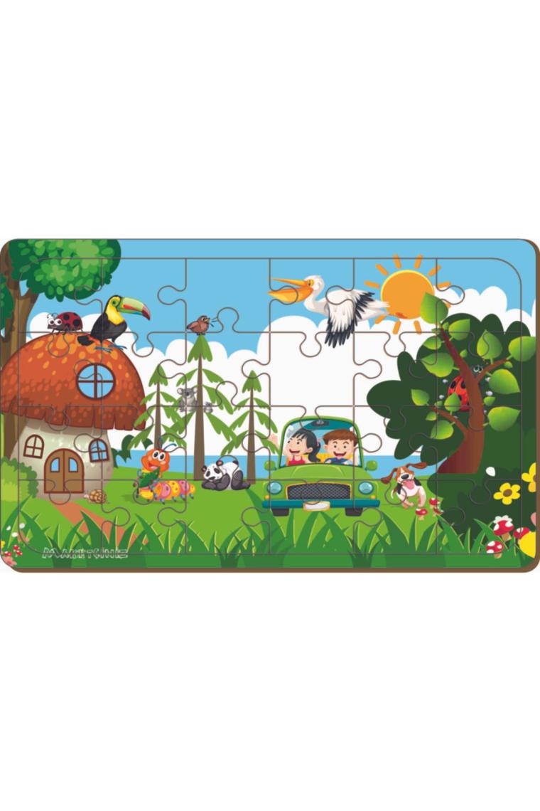 Maketçiniz 4 Adet 24 Parça Ahşap Puzzle Yapboz Set-6