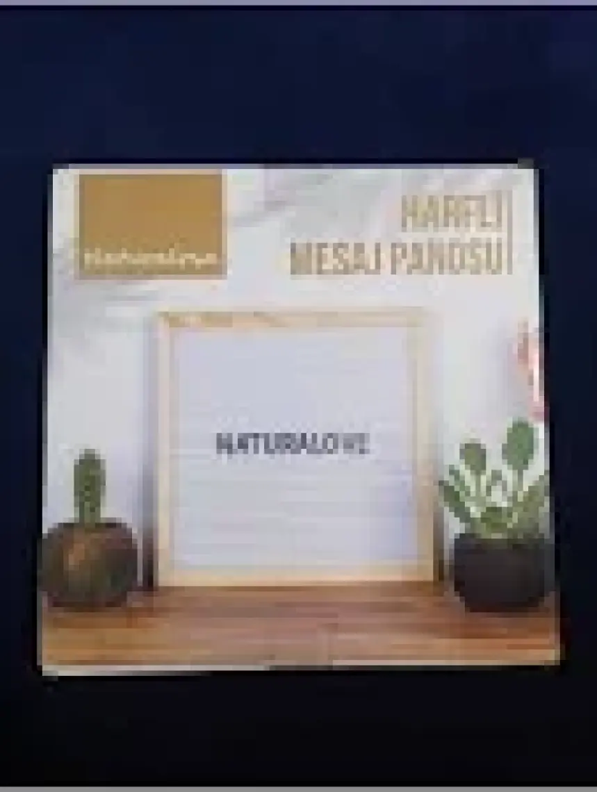 Naturalove Ahşap Harfli Mesaj Panosu