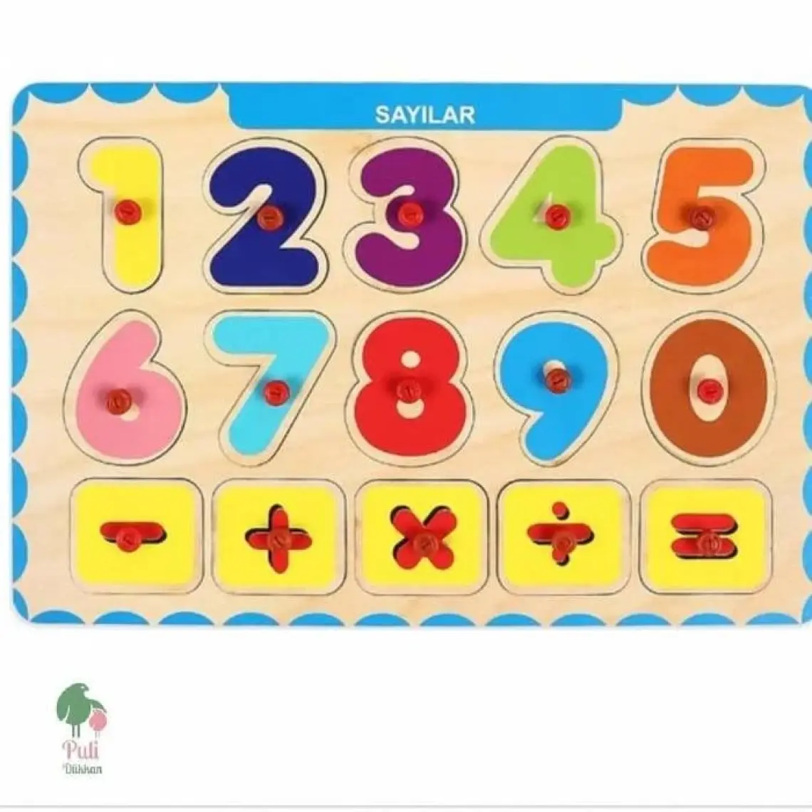 Maketçiniz Ahşap Tutmalı Eğitici Yapboz Meyveler