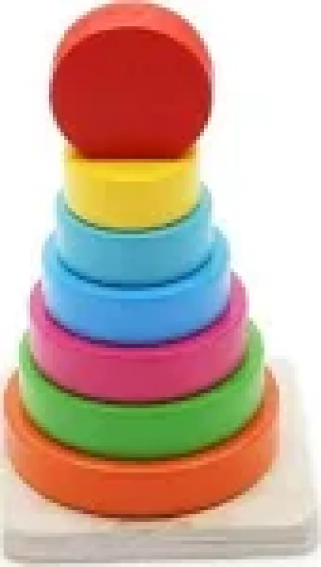 Hamaha Wooden Toys Doğal Ahşap Eğitici Oyuncak Gökkuşağı Minik Yuvarlak Denge Kule HMH-079
