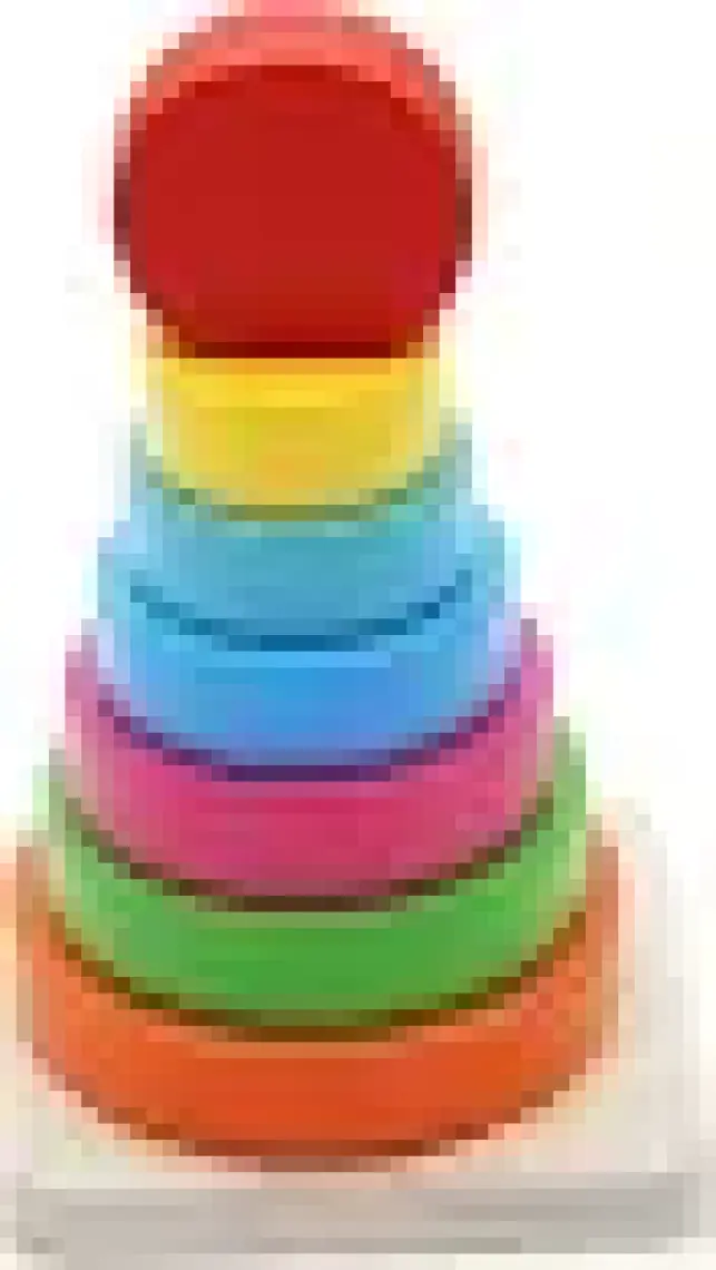 Hamaha Wooden Toys Doğal Ahşap Eğitici Oyuncak Gökkuşağı Minik Yuvarlak Denge Kule HMH-079