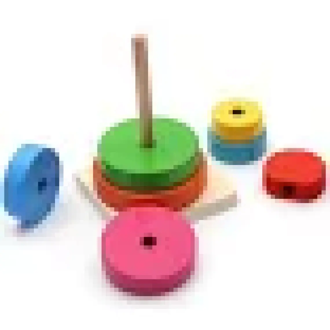 Hamaha Wooden Toys Doğal Ahşap Eğitici Oyuncak Gökkuşağı Minik Yuvarlak Denge Kule HMH-079