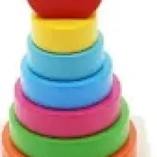 Hamaha Wooden Toys Doğal Ahşap Eğitici Oyuncak Gökkuşağı Minik Yuvarlak Denge Kule HMH-079