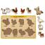 Maketçiniz Ahşap Bul Tak Eğitici 2 Adet Yapboz Puzzle Seti