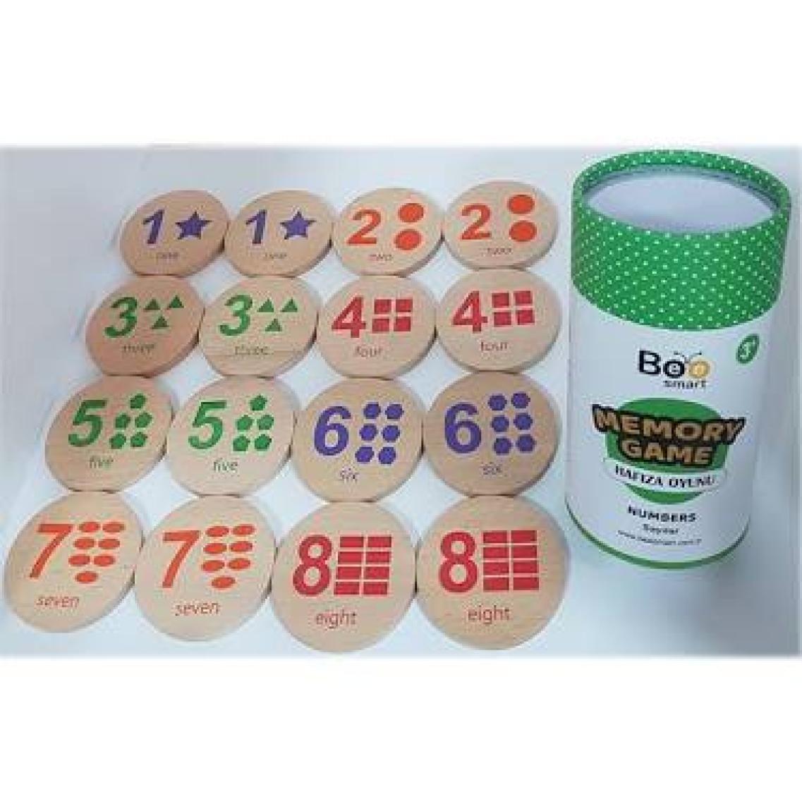 Bee Smart Memory Game Numbers - Ahşap Sayılar