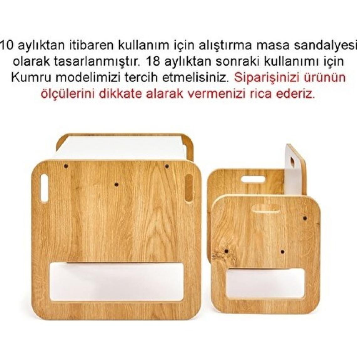Minera 0-18 Ay Serçe Ahşap Montessori Çocuk Oyun, Çalışma ve Aktivite Masası ve Sandalyesi