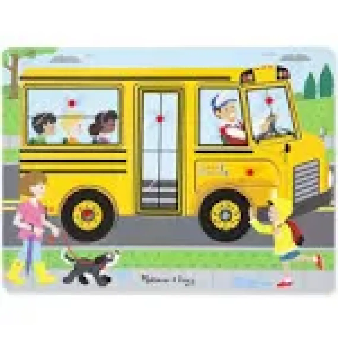 Melissa&Doug Ahşap Sesli Yapboz - The Wheels On The Bus