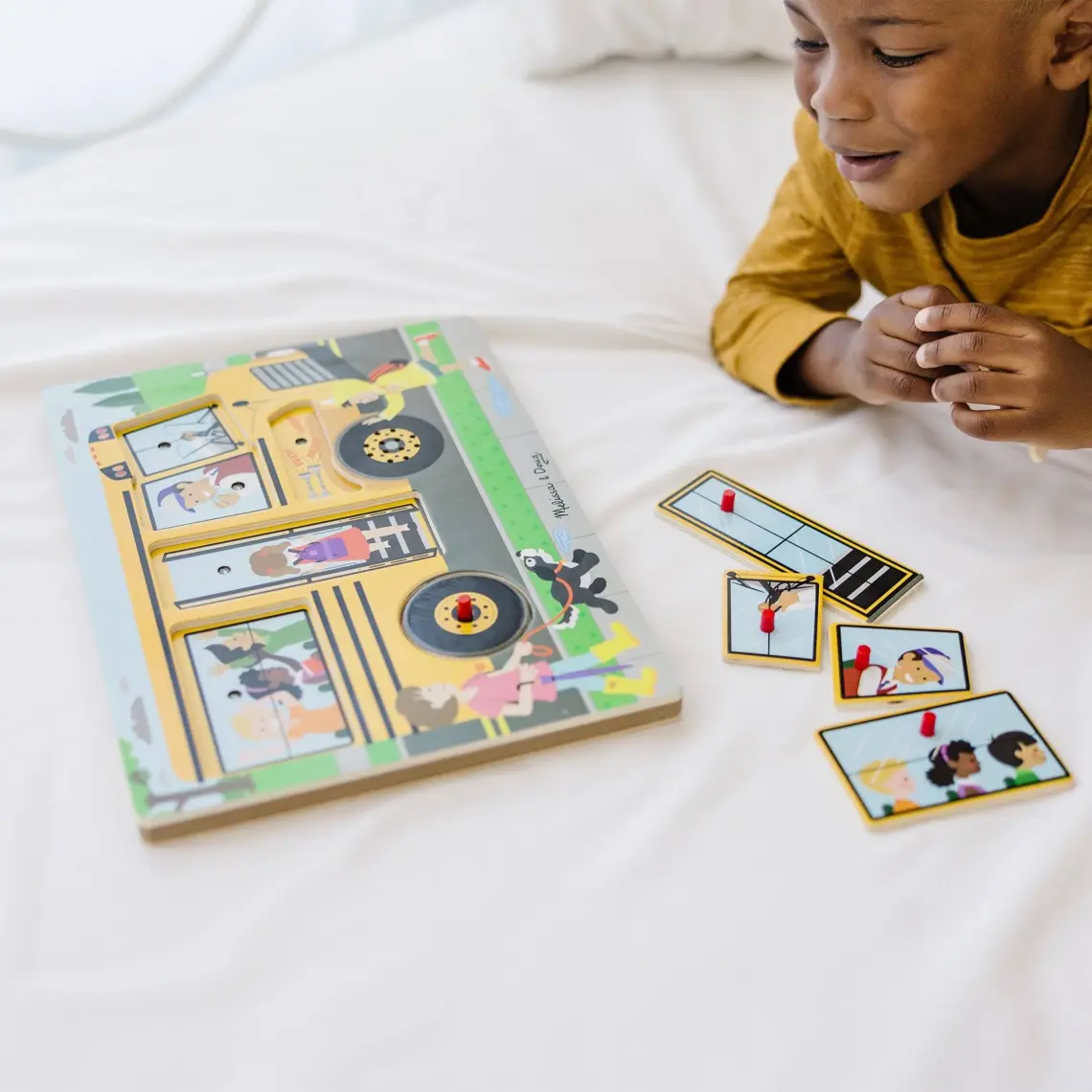 Melissa&Doug Ahşap Sesli Yapboz - The Wheels On The Bus